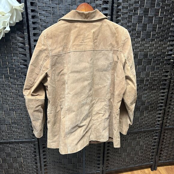Paris Blues Y2K Brown Genuine Leather Suede Jacket Size 2X - Picture 10 of 10